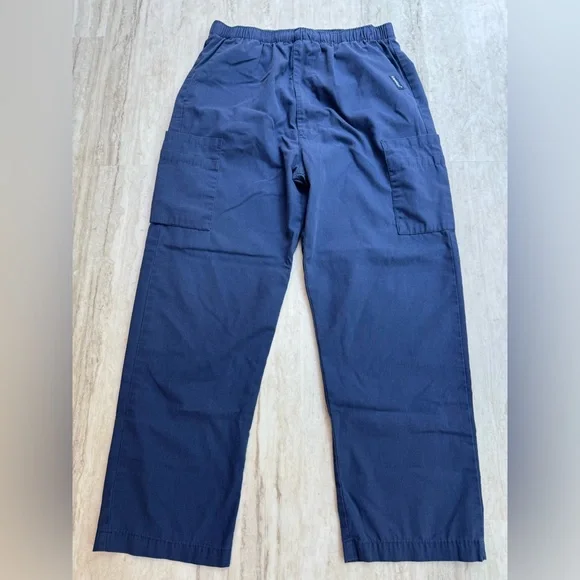 Landau Navy Scrub Pants Men’s Size Medium with Front and Back Pockets - Picture 1 of 4
